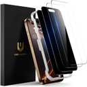 UNBREAKcable 4PCS Screen Protector for iPhone 16 Pro Max - 2 Privacy Tempered Glass+2 Clear Glass Double Shatterproof [Installation Frame] [9H Hardness] [Case Friendly] Anti-Scratch iPhone 6.9 inch