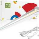 ASD Swivel LED Under Cabinet Lighting, 48 Inch 24W, Hardwired or Plug-in, 2700K/3000K/4000K, Hi/Low Switch, Rotatable Lens, Dimmable Linkable Under Counter Light for Kitchen, ETL & Energy Star (1 Pack)