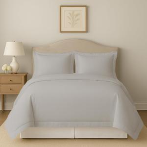 eBeddy Linens Silver Grey Solid Duvet Cover Set King XL 116x98 Size 800 TC Certified Egyptian Cotton Luxury Soft & Breathable Comforter Cover and 2 Pillow Sham with Zipper Closer & Corner Ties eBeddy Linens Silver Grey Solid Duvet Cover Set King XL 116x98 Size 800 TC Certified Egyptian Cotton Luxury Soft & Breathable Comforter Cover and 2 Pillow Sham with Zipper Closer & Corner Ties