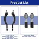 4Pcs Front Inner Outer Tie Rod Ends Kit Compatible With 2003-2009 Chevy SSR Trailblazer GMC Envoy Buick Rainier Saab 9-7x Isuzu Ascender, ES3676 ES3675 EV80965