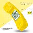 HAPPYPIE Toy Phone for Kids Swing Set Phone Pretend Phones and Learning Education Phones Plastic Telephone Creative Children Play Phone for Toddlers Baby Cell Phone Playhouse Phone (Yellow), child-size
