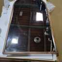 Full Length Mirror 82"44" Floor Mirror Standing Tall Mirror, Arched Stand up Large Wall Mirrors, Freestanding Full Body Mirrors for Bedroom Living Room Wood Antique Style Walnut