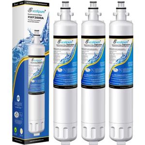 EXCELPURE RWF3600A Replacement for GE RPWF (Not RPWFE), RWF1063, RWF3600A, WSG-4, DWF-36, R-3600, MPF15350, OPFG3-RF300, Refrigerator Water Filter,3PACK