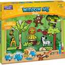 Imagimake Window Art Jungle | 16-Piece Glass Paint & Suncatcher Kit | Craft & Discover Animals | Art Kit for Kids| 5 Year Old Boy Gifts | Birthday Gifts for Boys & Girls Ages 5,6,7,8,9,10,11,12