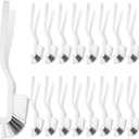 Yinkin 24 Pcs Kitchen Scrub Brush Bulk Sink Bathroom Edge Corner Cleaning Brush Right Angle Mini for Grout Household Dishwasher Tile Lines Window Track Deep Cleaning with Stiff Bristles