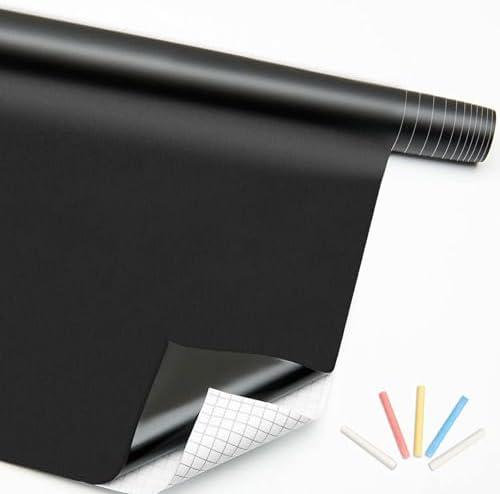 Extra Large Chalkboard Paper Roll Peel and Stick Chalk Board Wallpaper(+5 Chalks) Chalk Paint Contact Paper Blackboard
