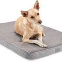 Diggs Snooz Memory Foam Dog Bed - Ideally Sized Revol Dog Crate Pad - Premium Orthopedic Pet Bed for Crate or Home - Grey, Intermediate