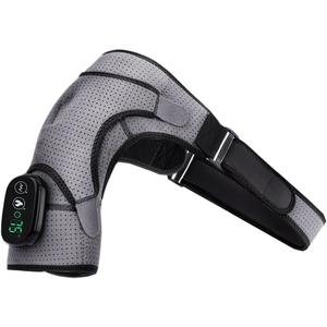 Electric Shoulder Massage, Heating Vibration Shoulder Wrap, Shoulder Brace for Pain Relief,Heating Shoulders Massager, Heat Therapy Massage Shoulder Pad (Grey & Black)