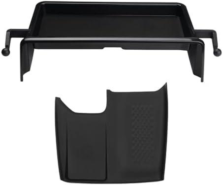 Canvcle Center Console Dashboard Organizer for 2024-2025 Toyota Grand Highlander Accessories, Navigation Dash Screen Storage Box Rear Behind Screen Dashboard Tray with Wireless Charging Anti-Slip Mat