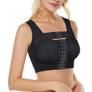 BRABIC Womens' Front Closure Post-Surgery Posture Corrector Bra Shaper Tops with Breast Support Band, Small