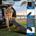 HBTower 67" Long & 17.3" Wide Folding Dog Ramp for Car, SUV & Truck Portable Pet Ramp with Non-Slip Surface, Extra Wide Steps for Large Dogs Up to 250LBS