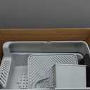 Stainless Steel Litter Box | Enclosed Cat Litter Box with Lid for Big Cats | High Sided Metal Litter Boxes | 100% Anti-Urine Leakage | Odor Control | Non-Stick with Litter Mat & Litter Scoop Set