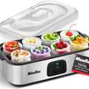 Mueller Yogurt Maker, Greek Yogurt Machine with 8 Glass Jars/Lids, One Touch Display: Perfect for Organic, Sweetened, Flavored, Plain, or Sugar Free Options for Baby, Kids, & Parfaits