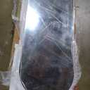 SONGMICS Wide Jewelry Organizer, LED Jewelry Cabinet Wall/Door Mounted, Arched Mirror with Storage, Lockable, Rounded Corner, Interior Mirror, 3.9 x 16.5 x 42.5 Inches, Cloud White UJJC020W01