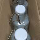 33oz Swing Top Glass Bottle 4 Pack, 1L Clear Beer Bottle with Air Tight Lids, Easy Cap Bottle with Handle for Kombucha, Home Brewing, Juice, Carbonated Drink, Vinegar, Oil, Mead, Milk, Soda