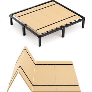 Imperius Foldable Box Spring, Bunkie Board, Bed Support Slats,Full 53"x74" (Full 74"X53")