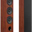 Elimavi Floor Standing Tower Speakers Pair, 3 x 6.5 Woofers, 160W, Brown