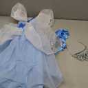 Aolliya Princess Dress for Girls Puff Sleeves Princess Costume Blue Fancy Dress Up for Halloween Cosplay Party Carnival (Blue, S)