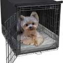 Explore Land Breathable Dog Crate Cover - 4 Sides Mesh Ventilation, Basic Pet Kennel Cover, All Sides Open, Universal Fit for 1 2 3 Doors 18 inches Wire Dog Crate (Black)