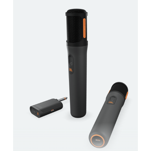 JBL PartyBox Wireless Mic 2X Digital Wireless Microphones, Rechargeable Battery (20hrs 700mAh), Clear Voice, Crisp Sound, Stable 2.4GHz Connection, Compatible with All Party Box Speakers (Black)