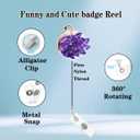 5Pcs Glitter Nurse Badge Reel Retractable Cute Nursing Student Bling Rhinestone Badge Holder Clip Gifts Crystal Animal Butterfly Frog Goose Bee Medical CNA RN ID Card Accessories