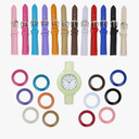 Women's Heart Shaped Multi-Color Faux Leather Watch