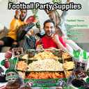 Huge 26 X21 Inch Football Party Favors Supplies Kit, Football Party Decorations, Large Food Display Serving Tray for Tailgate Essentials, Game Day, Birthday Decorations Essentials