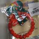 Silicone Baby Ring Toy with Christmas Stocking and Tree Teethers,Must Haves Teething Relief Chew Toys for 0-6,6-12 Months Boys and Girls,Newborns Essentials,Safe and Soft,BPA Free.