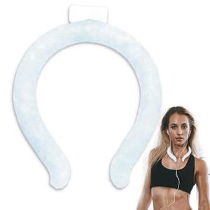 Portable Ice Ring, Neck Cooling Tube, Wearable Cooling Neck Cooler, Reusable Cooling Artifact Suitable for Hot Weather, Indoor and Outdoor Workers, Summer Parades and Celebrations (Transparent).2
