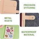 PU Leather Passport Wallet with Card Holders, Zippered Coin Pocket & Cash Slot, Slim Travel Passport Holder for Men & Women (White)