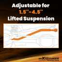 maXpeedingrods 1.5-4.5" Front Track Bar for Jeep Cherokee XJ Wrangler TJ