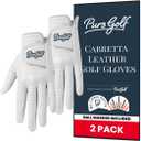 PUR3 Multipack Colored Cabretta Leather Golf Gloves Men | Includes Putting Aim Ball Marker | Golf Glove Men Left Hand and Right Hand