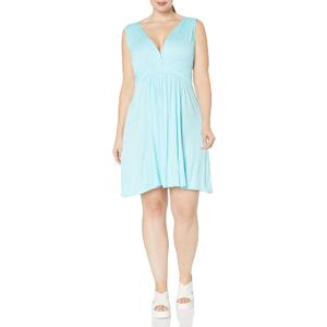Star Vixen Women's Plus-Size Sleeveless Empire Waist Summer Sun Dress 2X
