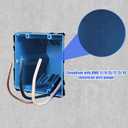 3Pcs 2 Gang Electrical Box Adjustable Electrical Outlet Boxs 34 Cubic Inch Awg Standard Plastic Electricals Box for Switches, Gfci and Duplex Receptacles(Blue)