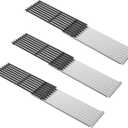 BBQ-PLUS 17'' x 6" Stainless Steel Infrared Emitter Plate and Cast Iron Grill Grates Replacement for Charbroil TRU-Infrared 2015 and Newer Commercial,Signature, Professional Series Gas Grill