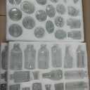 Glass Bud Vase, Transparent Cylindrical, Vintage Style, Wedding Centerpiece (Clear, 5 Pcs)