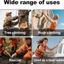 Lyreh 3-Step Hunting Climbing Aider, 5.3ft Lightweight Tree Stand Steps Easy-to-Use Rope Ladder for Outdoor Climbing, Pools, Boats, Rescue Use, Hunting Accessories
