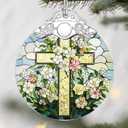 Christian Cross Christmas Ornaments: Christmas Tree Ornaments, Jesus-Themed Holiday Decor, Easter Faith Cross Gift, Stocking Stuffers, Gift Ideas, Religious Gifts & Christian Gifts