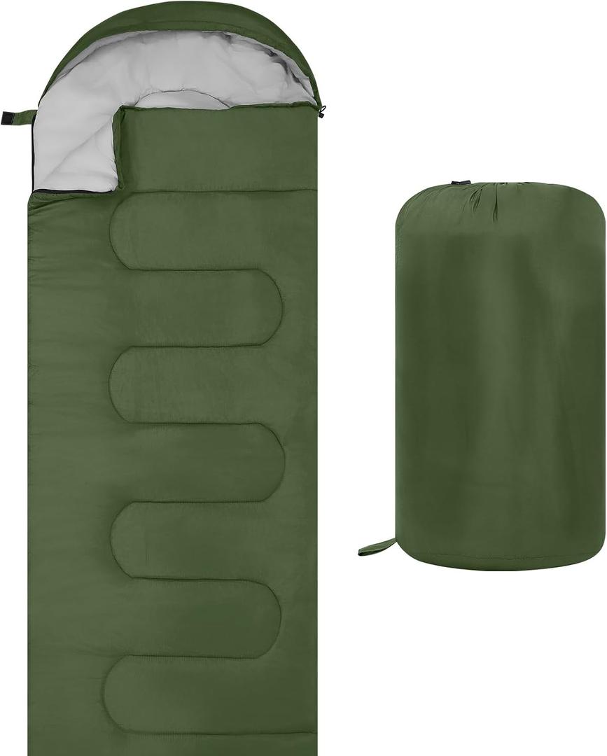 Sleeping Bags, Lightweight Camping Sleeping Bag for Adults, Kids, Hiking, Outdoor, Travel, Cold Weather & Warm