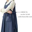 Nanxson Cotton Apron Women Split Plus Size Bib with Pockets for Cooking,Gardening,Painting CFL0003