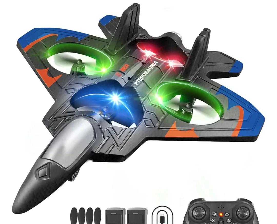 4DRC V32 Foam RC Planes Remote Control Airplanes for Kids Adults 8-16, RC Drone Airplane Helicopter Fighter Jet, 360° Flip, Stunt Roll, Airplane Toy Gifts for Kids Boys Adults Beginners