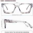 livho Oversized Eyewear Frame for Woman and Men - Rectangle Fashion Glasses for Computer, Chic Preppy Frame