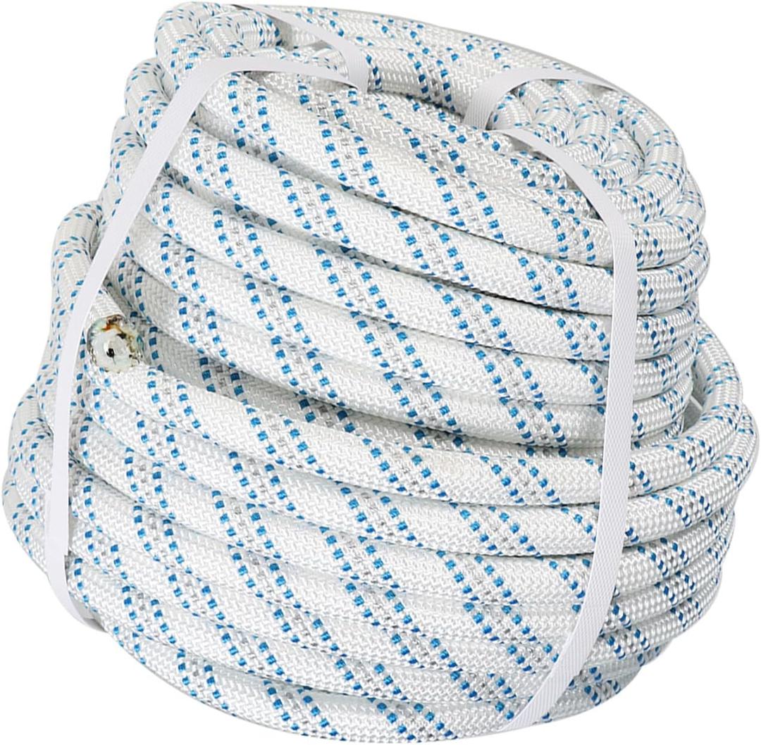 findmall 5/8in Rope 150ft 11250 Lbs Double Braid Polyester Pulling Rope Bull Rope for Pulling Trees Arborist Rope 5/8