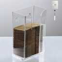 2 x IEEK Coffee Cup Sleeve Holder, Clear Acrylic Coffee Collar Organizer for Bulk Storage,Kraft Paper Cup Sleeves Rack Dispenser Countertop and Wall Mount Disposable Cup Sleeves organizer