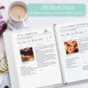 8.5 x 11 Waterproof Recipe Holder Holds 300 Recipes, Blank Recipe Book to Write in Your Own Recipes, Recipe Binder, Recipe Book Blank, Recipe Notebook, Cookbook Binder, Recipe Journal, Blank Cookbook