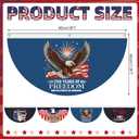 Remagr 4 Pcs 4th of July Outdoor Porch Decor 1.5 x 3 ft 250th Anniversary Bunting Flag Patriotic Outdoor Decor Non-pleated Half Fan Banner for Independence Day Memorial Day 1776-2026 Garden Front Door