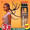 Sensationnel X-pression prestretched braiding hair - 3x braid 58 inch all kanekalon flame retardant synthetic braid for box braids and twists (3 pack, 30 LIGHTAUBURN)