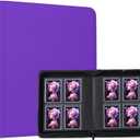 JoyHooo, Top Loader Collection Album for Trading Cards and Sports Card (Purple, 5" in)