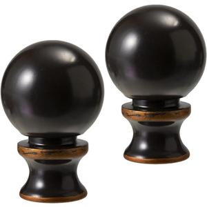 Oil Rubbed Bronze Finish Ball Lamp Finial, Lighting Accessories Lamp Shade Decorative,1-1/2 Inch Ball Knob Table Lamps, Floor Lamps, Lamp Topper Knob,2 Pcs