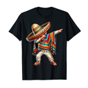 Mexican Boy Dabbing Poncho Cinco de Mayo T-Shirt, M